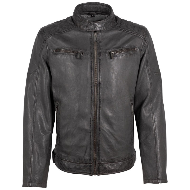 Geaca de Piele Barbati Deercraft Antracit Inchis DMJaimi – Black Friday