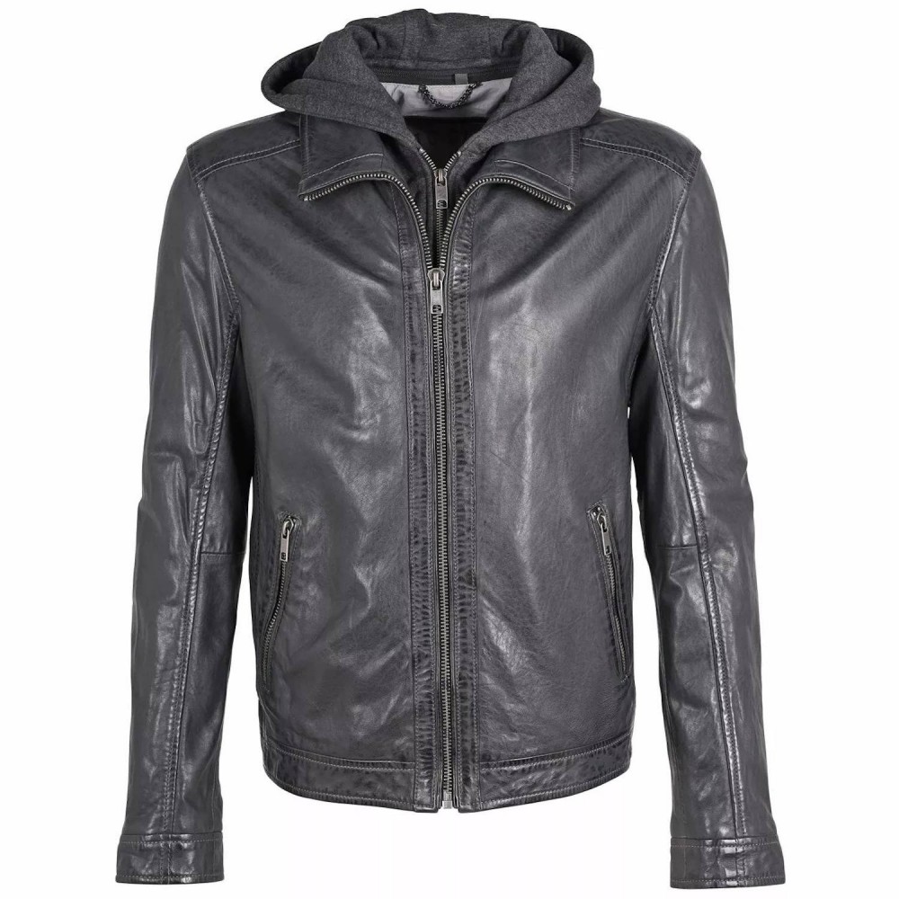 Geaca de Piele Barbati Deercraft Antracit DMJaster NSLVV - readytowear