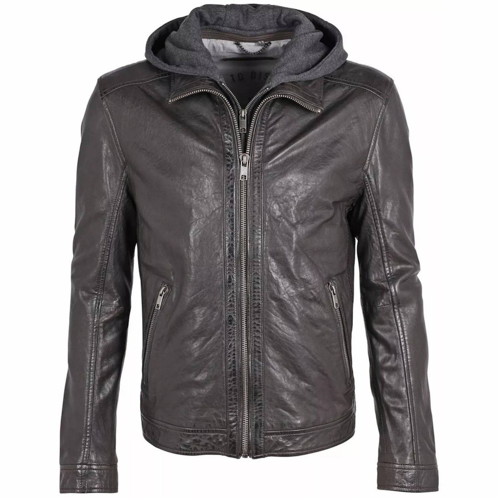 Geaca de Piele Barbati Deercraft Maro Inchis DMJaster NSLVV Geaca de Piele Barbati Deercraft Maro Inchis DMJaster NSLVV - readytowear