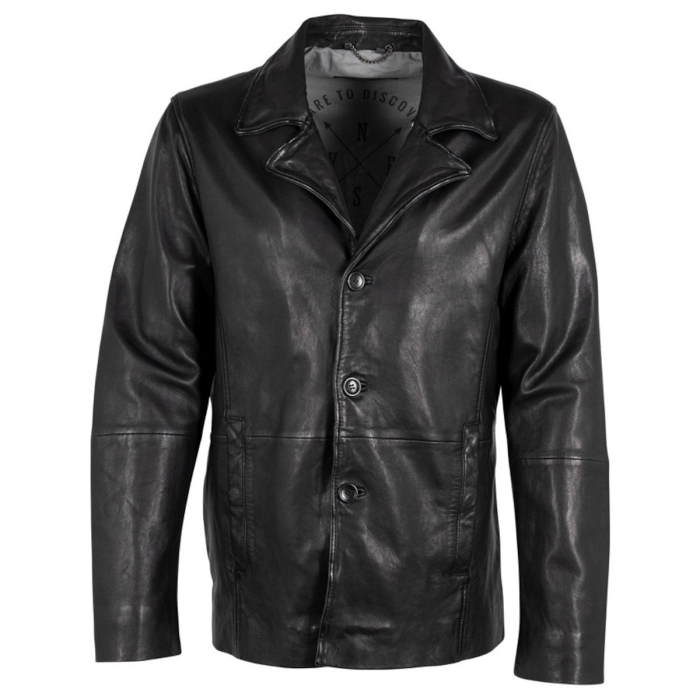 Geaca de Piele Barbati Deercraft Neagra DMJavan Geaca de Piele Barbati Deercraft Neagra DMJavan - readytowear.ro