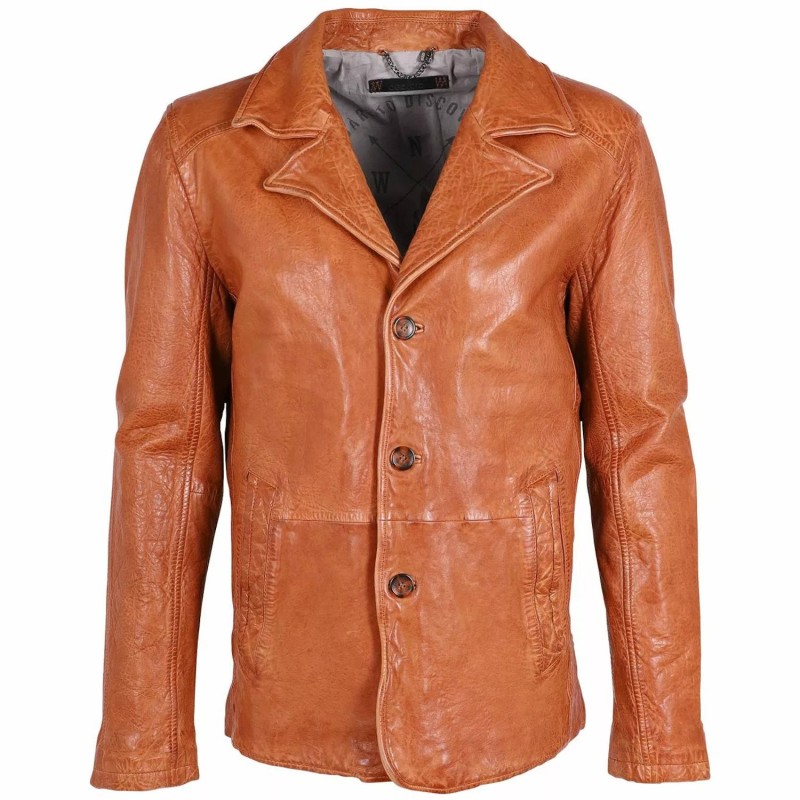 Geaca de Piele Barbati Deercraft Coniac DMJolon LDAV – IMBRACAMINTE