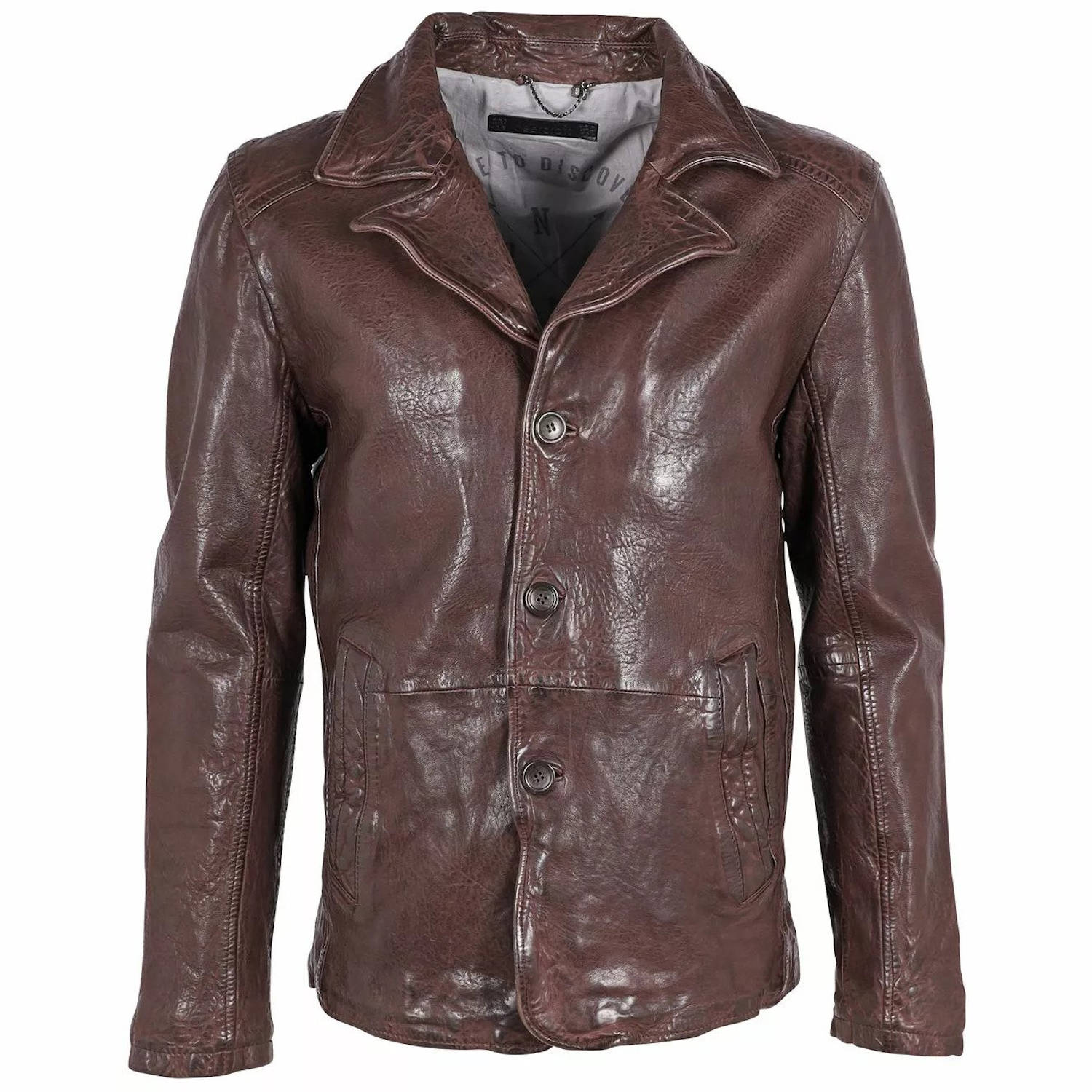 Geaca de Piele Barbati Deercraft Maro Inchis DMJolon LDAV – IMBRACAMINTE