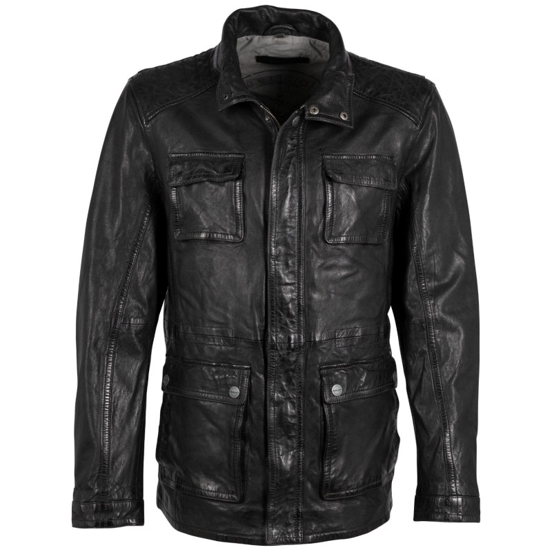 Geaca de Piele Barbati Deercraft Neagra DMJoos – Geci de Piele Geaca de Piele Barbati Deercraft Neagra DMJoos – Geci de Piele