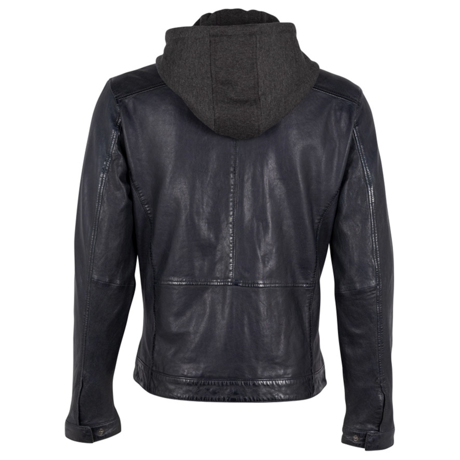 Geaca de Piele Barbati Deercraft Negru/Bleumarin DMJunis – IMBRACAMINTE