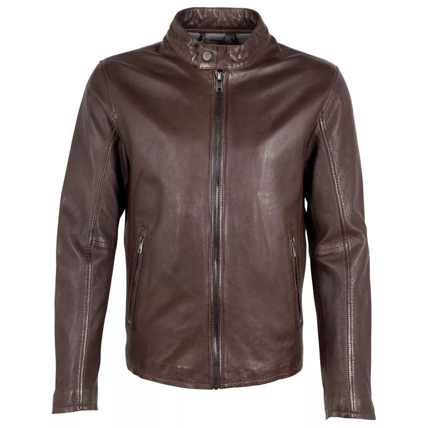 Geaca de Piele Barbati Deercraft Maro Inchis DMKaris – Black Friday