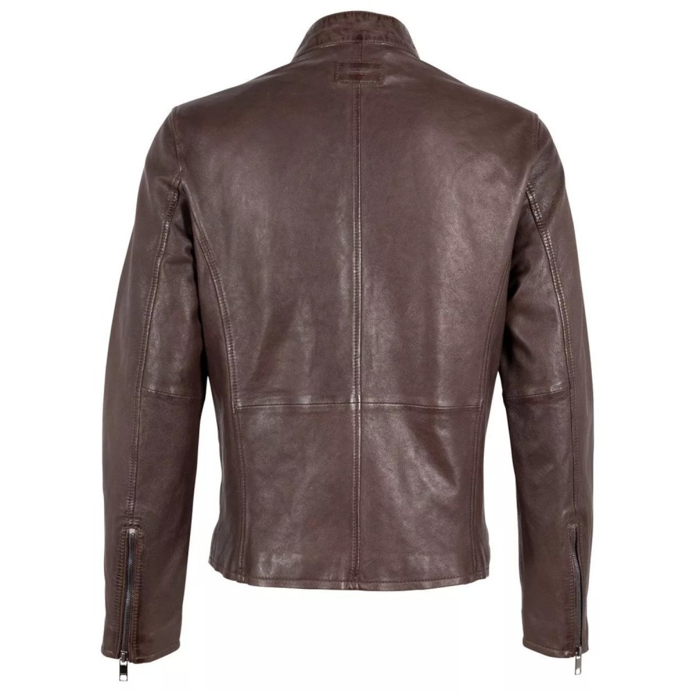 Geaca de Piele Barbati Deercraft Maro Inchis DMKaris