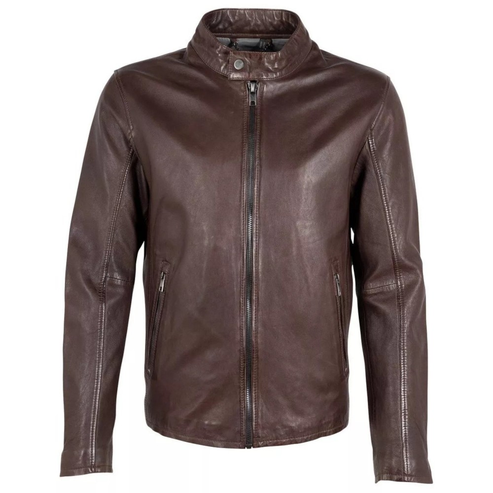 Geaca de Piele Barbati Deercraft Maro Inchis DMKaris Geaca de Piele Barbati Deercraft Maro Inchis DMKaris - readytowear