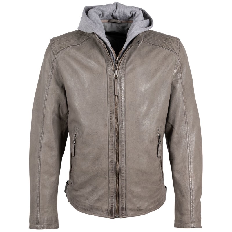 Geaca de Piele Barbati Deercraft Gri DMLian – Geci de Piele