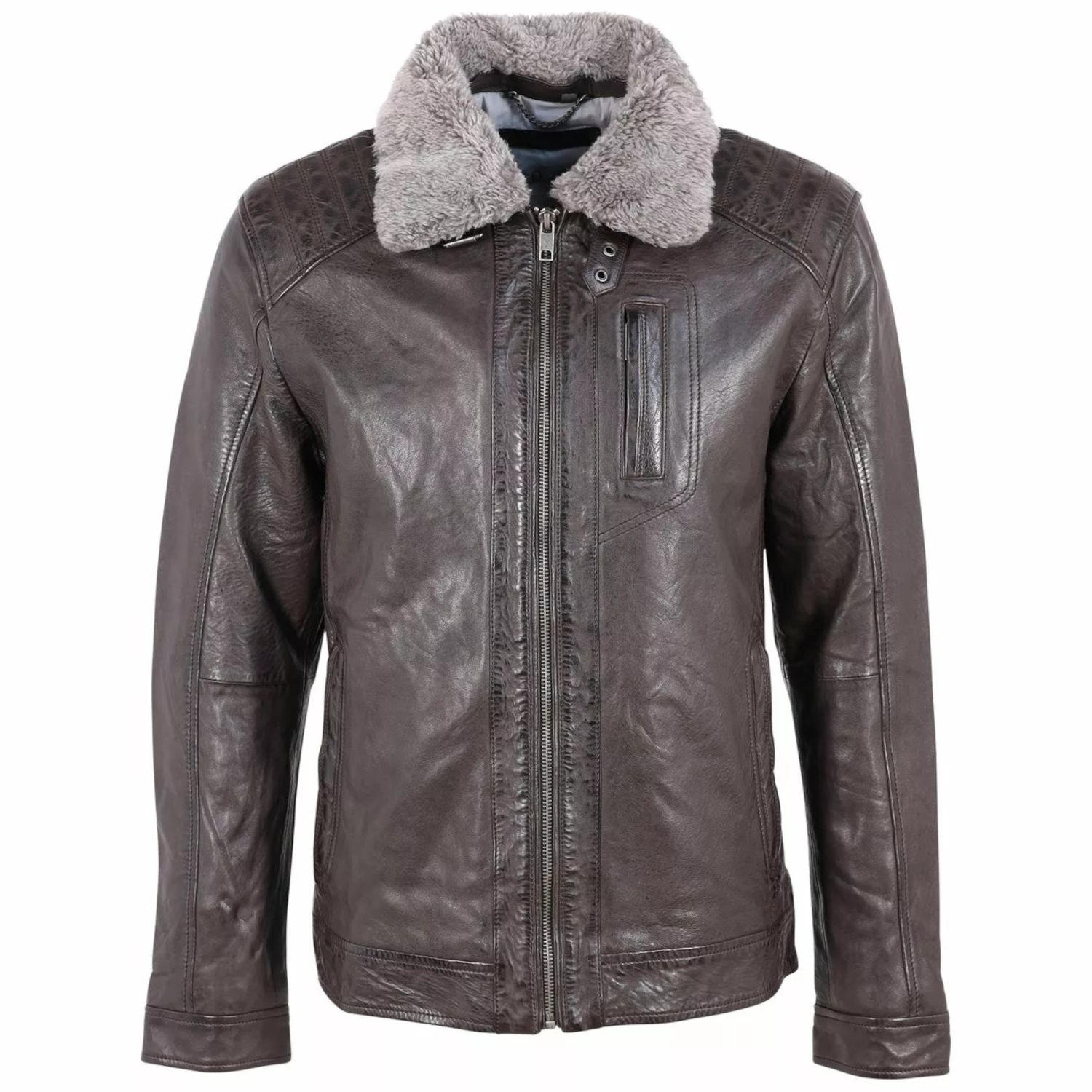 Geaca de Piele Barbati Deercraft Maro Inchis DMMorrice NSLVV – Black Friday Geaca de Piele Barbati Deercraft Maro Inchis DMMorrice NSLVV – Black Friday