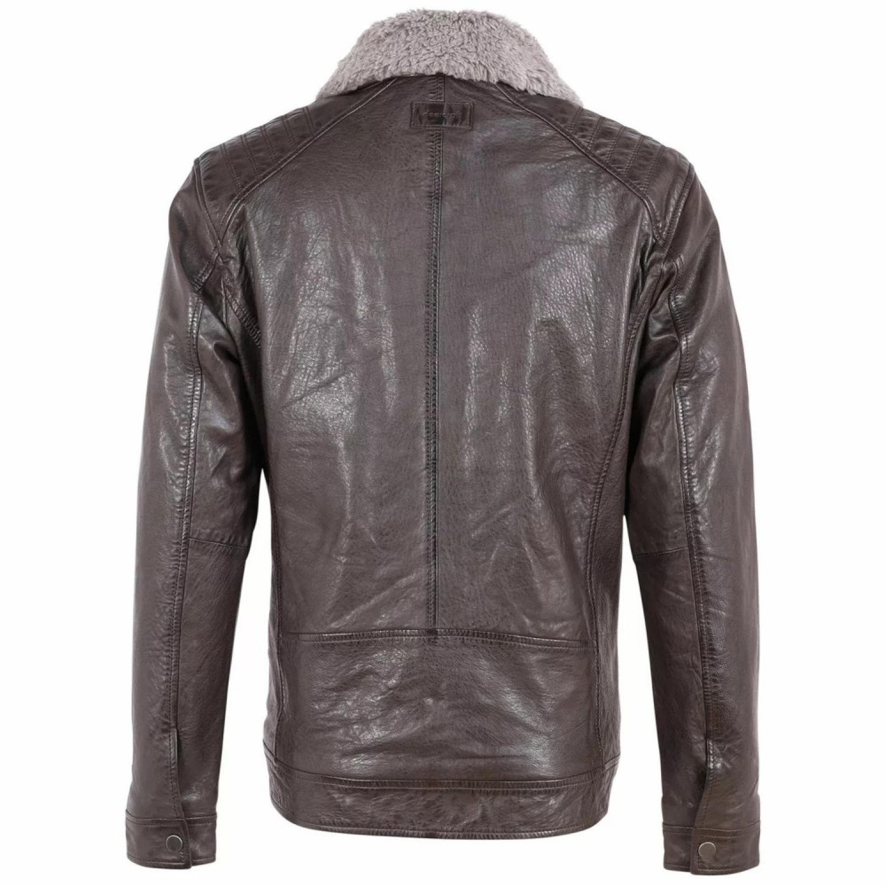 Geaca de Piele Barbati Deercraft Maro Inchis DMMorrice NSLVV Geaca de Piele Barbati Deercraft Maro Inchis DMMorrice NSLVV - readytowear.ro