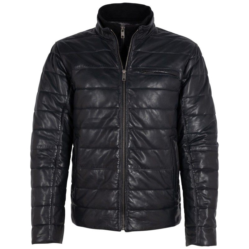 Geaca de Iarna din Piele Barbati Deercraft Bleumarin DMNordo – IMBRACAMINTE