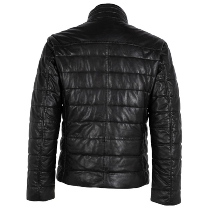 Geaca de Iarna din Piele Barbati Deercraft Neagra DMNordo – Black Friday