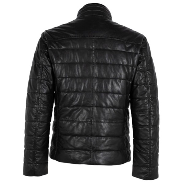 Geaca de Iarna din Piele Barbati Deercraft Neagra DMNordo – Black Friday — fotografia 2
