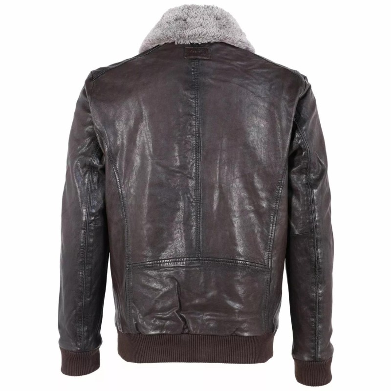 Geaca de Piele Barbati Deercraft Maro Inchis DMOlawson LAGAV W – Black Friday