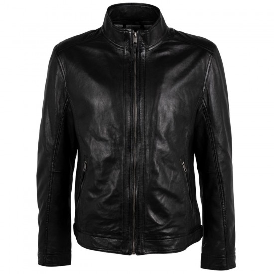 Geaca de Piele Barbati Deercraft Neagra DMOshan Geaca de Piele Barbati Deercraft Neagra DMOshan