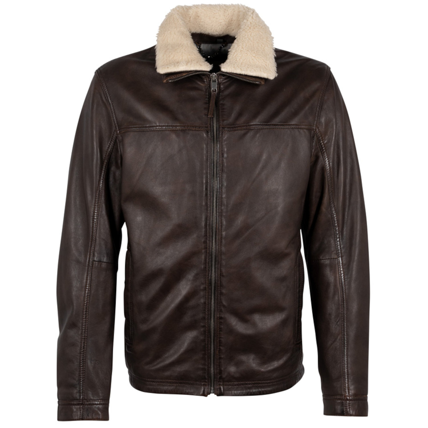 Geaca de Iarna din Piele Barbati Deercraft Maro Inchis DMSiryus 2 – IMBRACAMINTE
