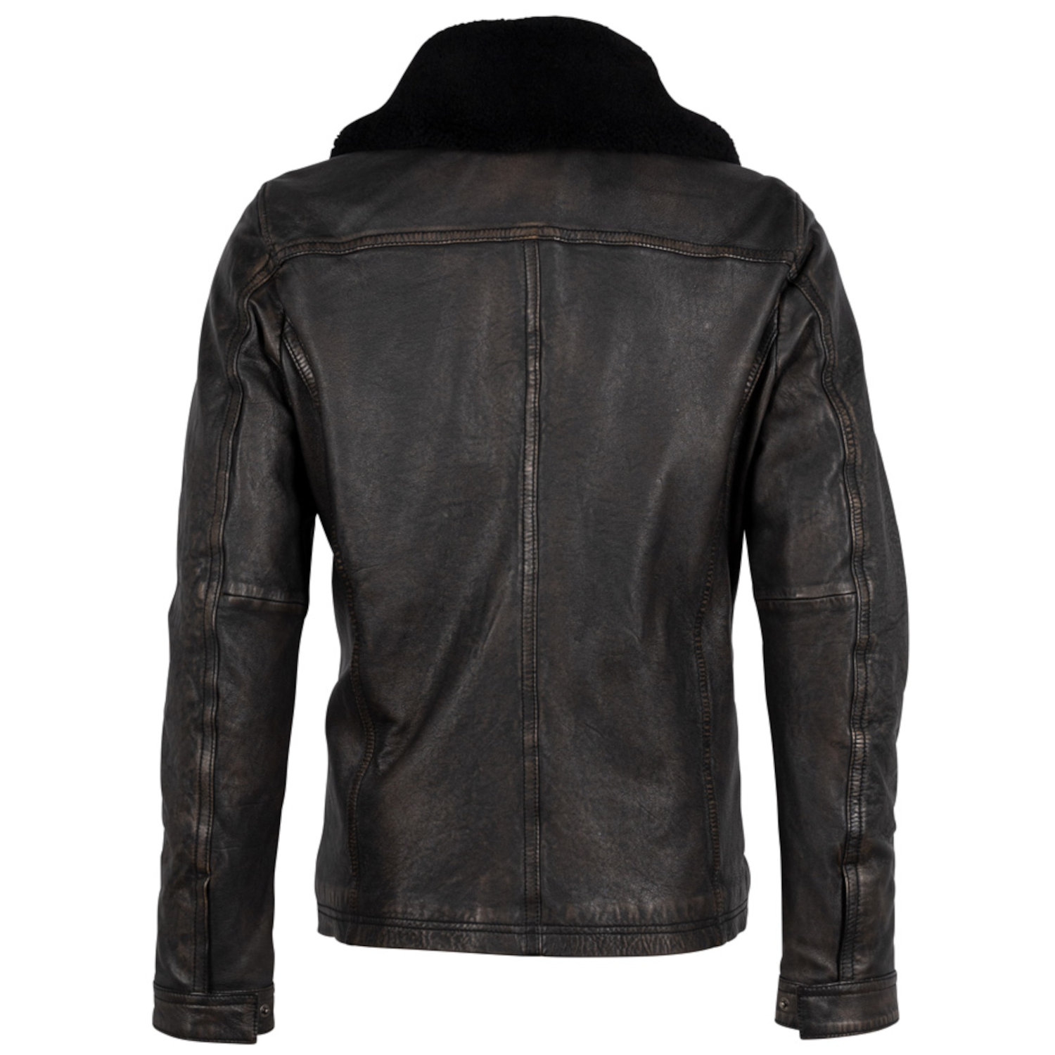 Geaca de Iarna din Piele Barbati Deercraft Negru/Bej DMSiryus – IMBRACAMINTE Geaca de Iarna din Piele Barbati Deercraft Negru/Bej DMSiryus – IMBRACAMINTE