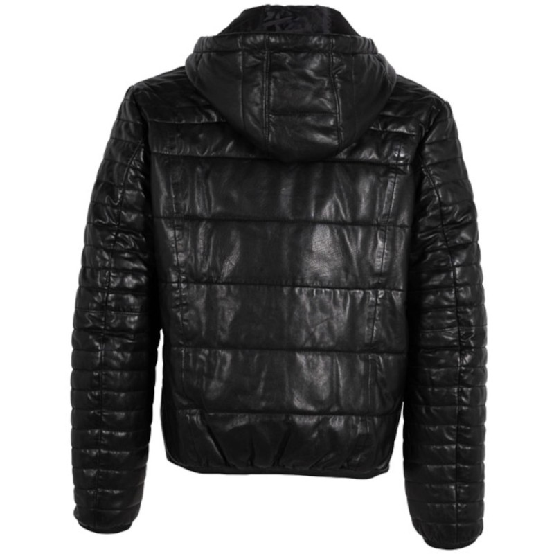 Geaca de Iarna din Piele Barbati Deercraft Neagra DMSitko – Black Friday