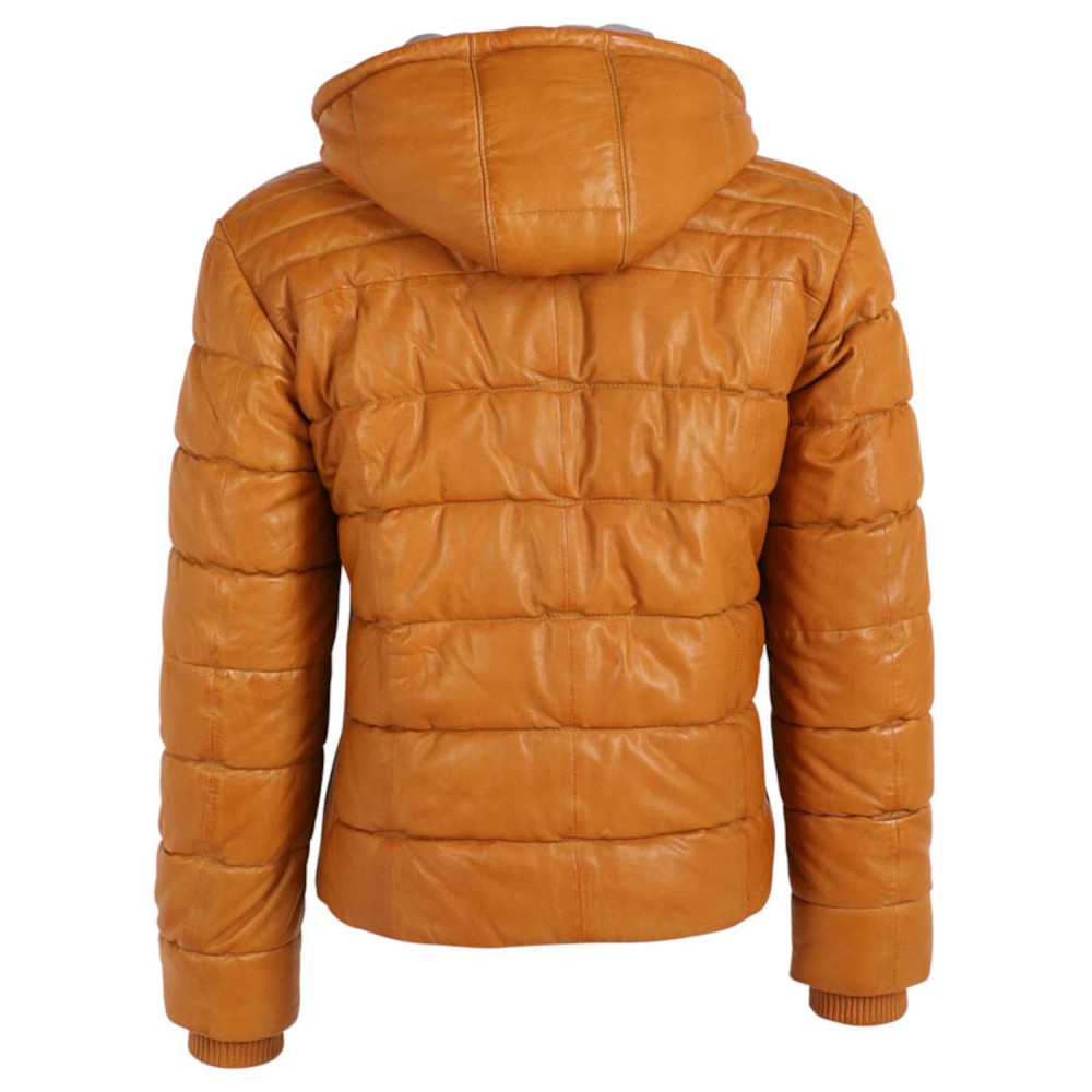 Geaca de Iarna din Piele Barbati Deercraft Galben Mustar DMStockley Geaca de Iarna din Piele Barbati Deercraft Galben Mustar DMStockley - readytowear.ro