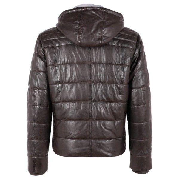 Geaca de Iarna din Piele Barbati Deercraft Maro DMStockley – Black Friday — fotografia 2