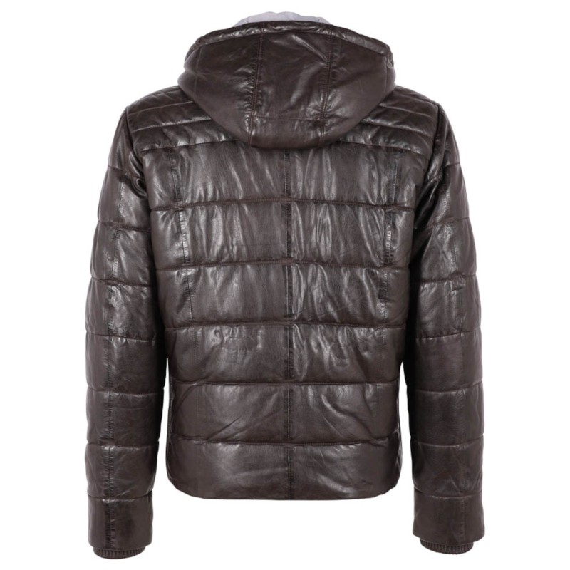 Geaca de Iarna din Piele Barbati Deercraft Maro DMStockley – Black Friday