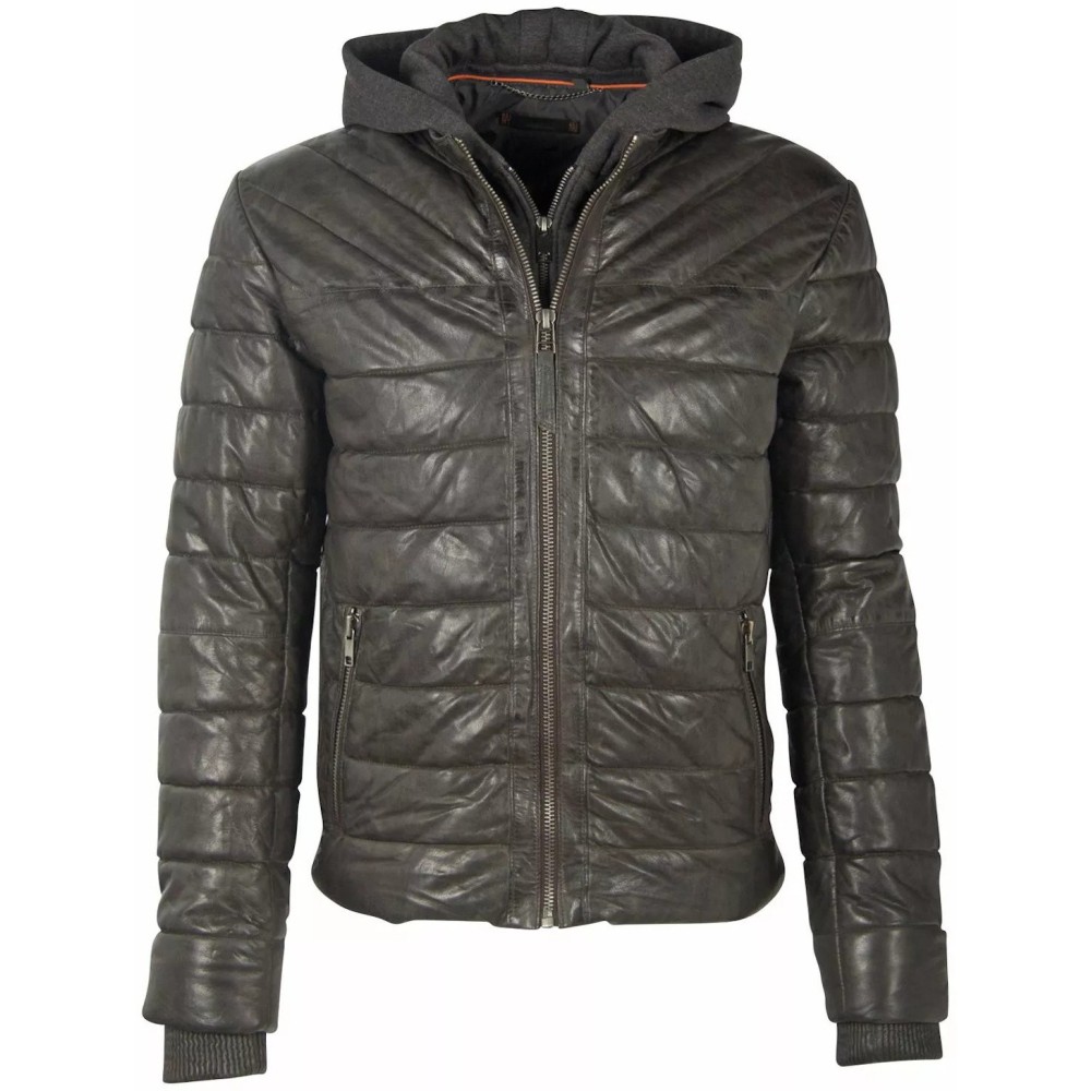 Geaca de Piele Barbati Deercraft Olive DMStork LNBV W geci de piele - readytowear.ro
