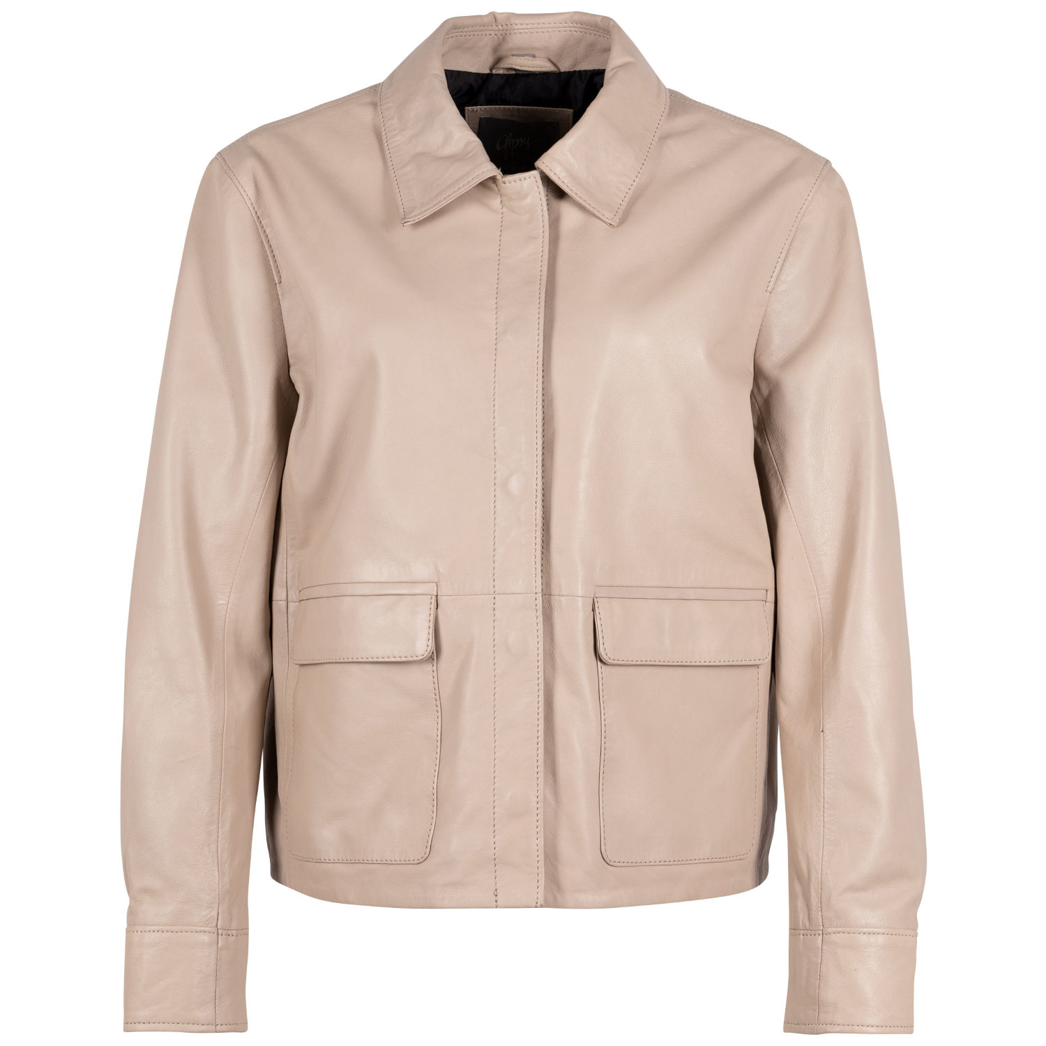 Geaca de Piele Dama Gipsy Bej Deschis Elfi – Black Friday