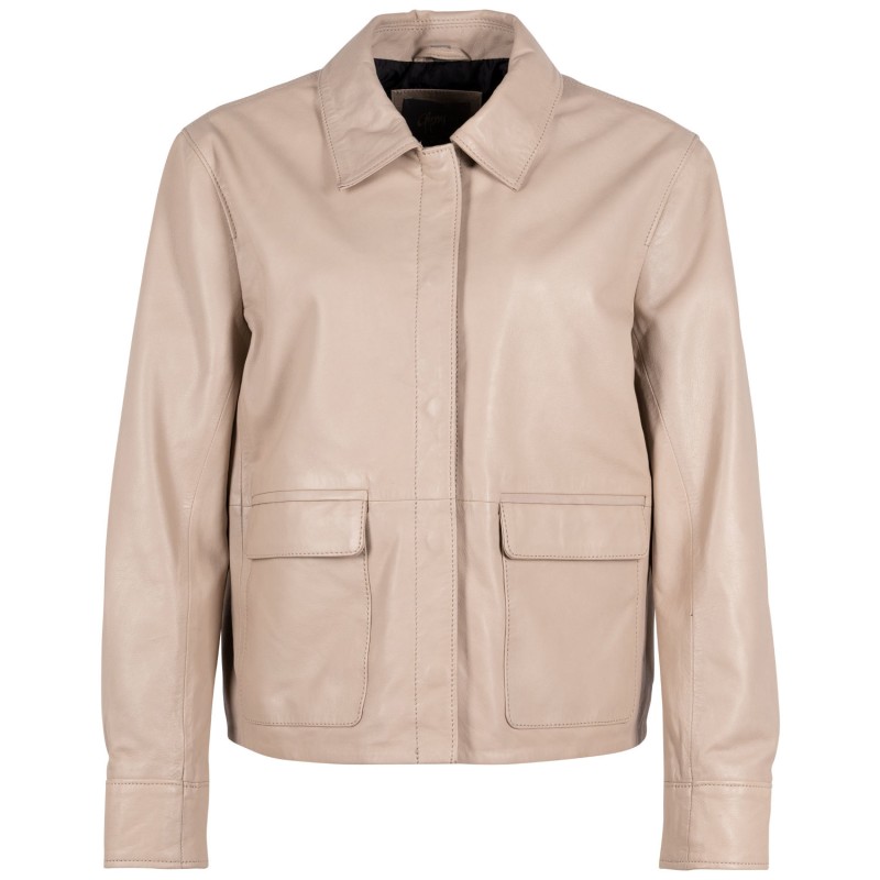 Geaca de Piele Dama Gipsy Bej Deschis Elfi – Black Friday