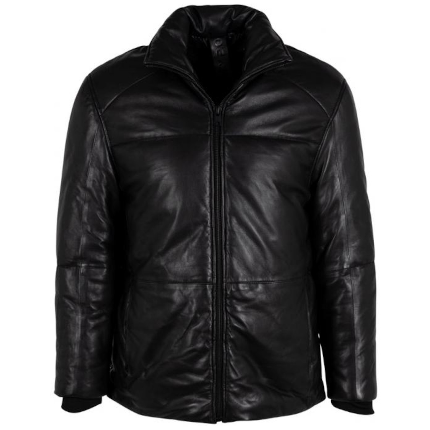 Geaca de Iarna din Piele Barbati Gipsy Neagra Elyo – Geci de Piele