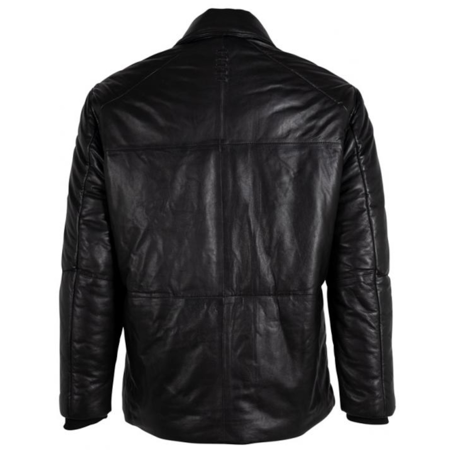 Geaca de Iarna din Piele Barbati Gipsy Neagra Elyo – Geci de Piele