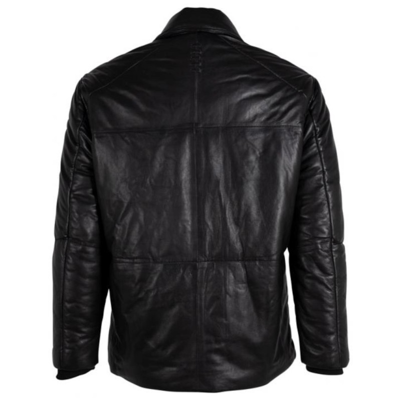 Geaca de Iarna din Piele Barbati Gipsy Neagra Elyo – Black Friday