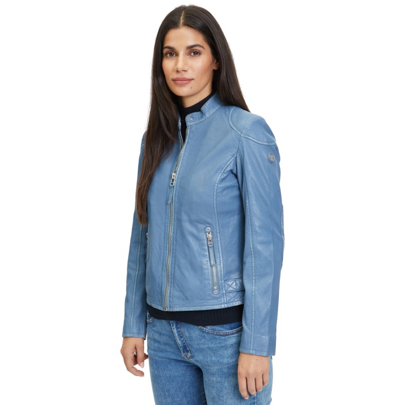 Geaca de Piele Dama Gipsy Albastra Faiza – Geci de Piele