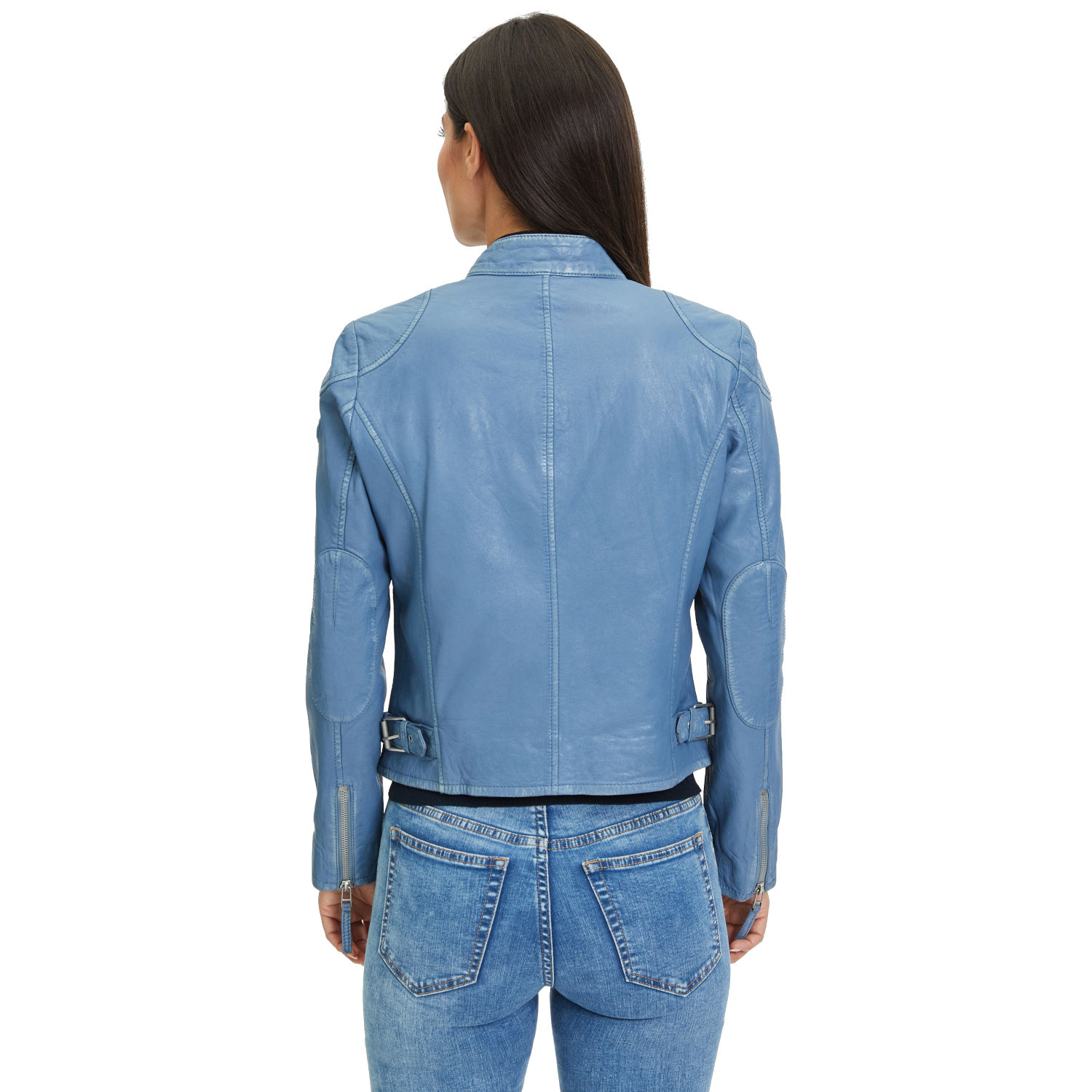 Geaca de Piele Dama Gipsy Albastra Faiza – Geci de Piele