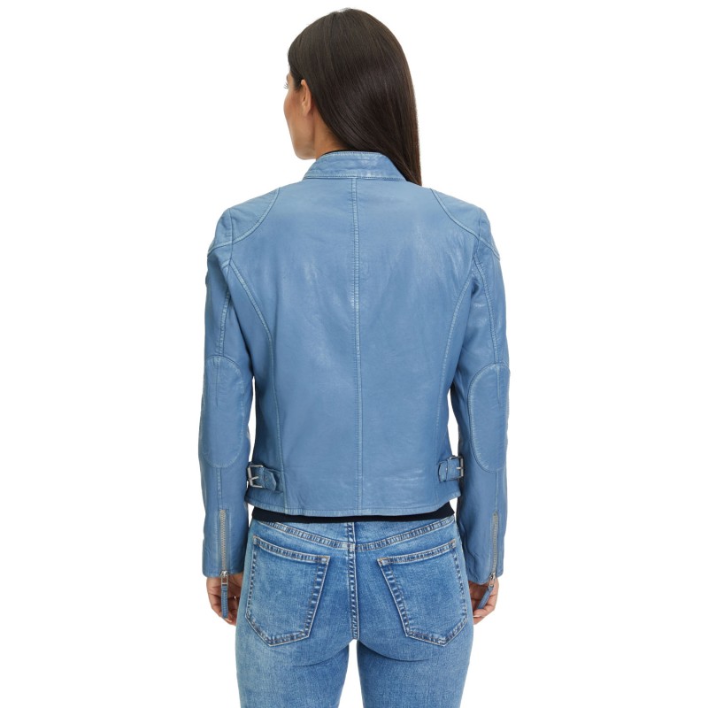 Geaca de Piele Dama Gipsy Albastra Faiza – Geci de Piele