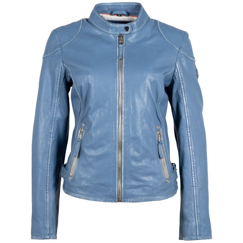 Geaca de Piele Dama Gipsy Albastra Faiza – Geci de Piele