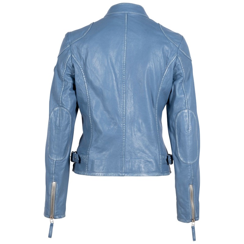 Geaca de Piele Dama Gipsy Albastra Faiza – Geci de Piele