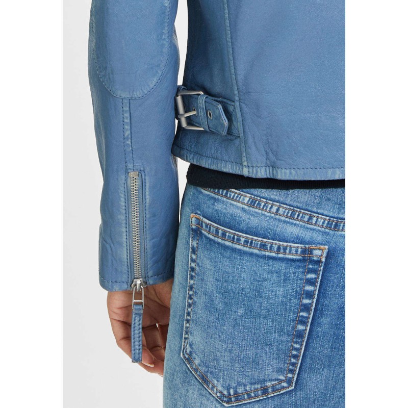 Geaca de Piele Dama Gipsy Albastra Faiza – Geci de Piele