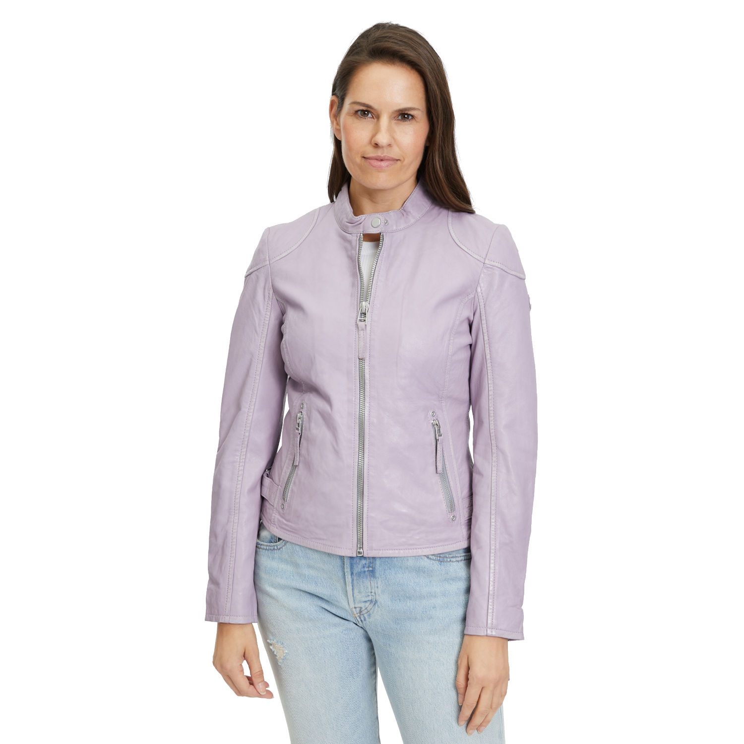 Geaca de Piele Dama Gipsy Mov Lavanda Faiza – Geci de Piele