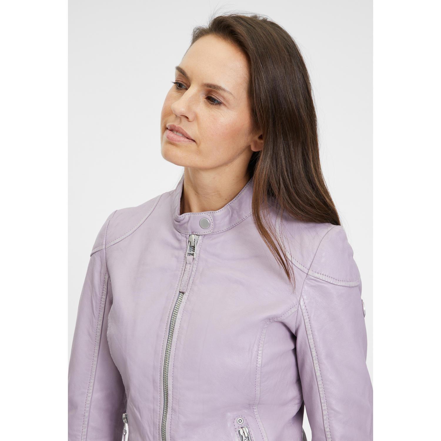 Geaca de Piele Dama Gipsy Mov Lavanda Faiza – Geci de Piele