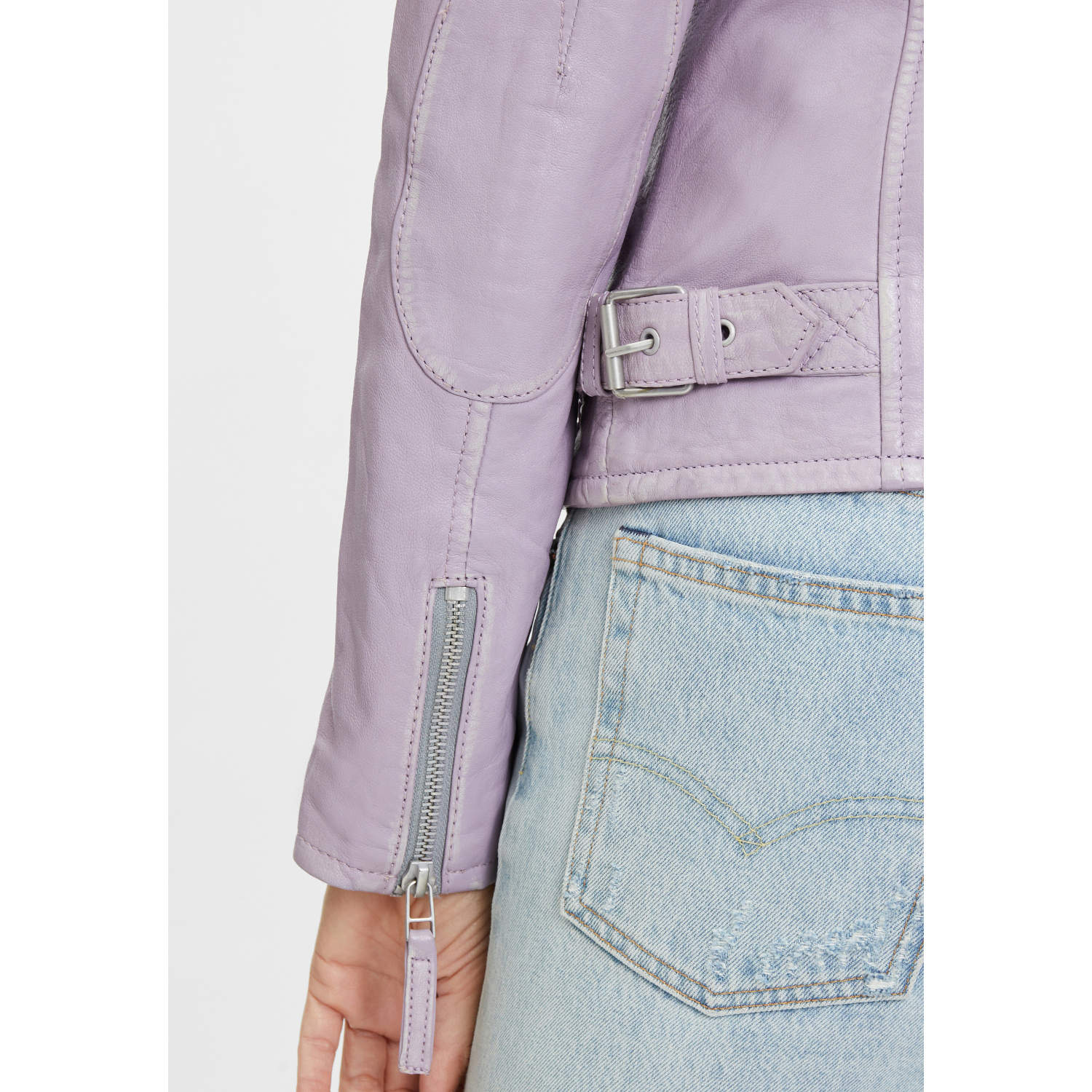 Geaca de Piele Dama Gipsy Mov Lavanda Faiza – Geci de Piele