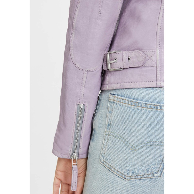 Geaca de Piele Dama Gipsy Mov Lavanda Faiza – Geci de Piele