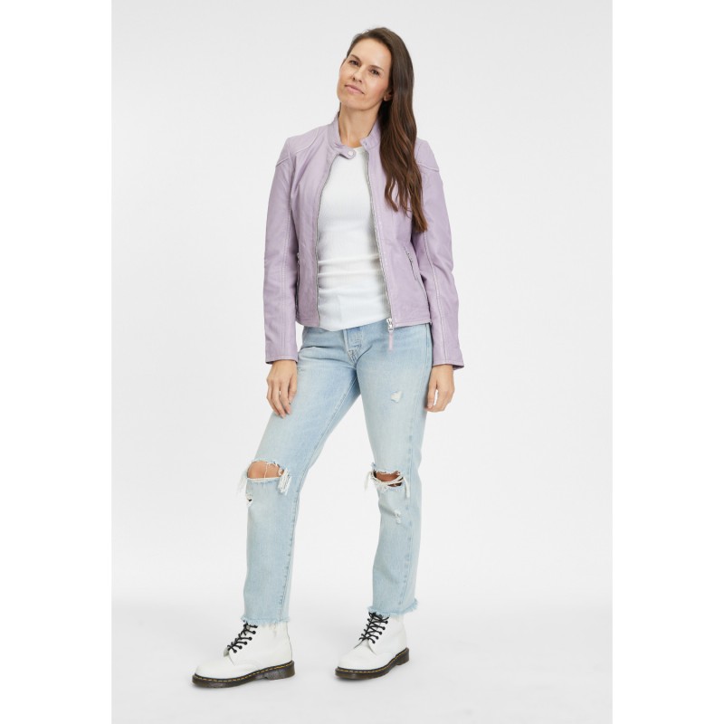 Geaca de Piele Dama Gipsy Mov Lavanda Faiza – Black Friday