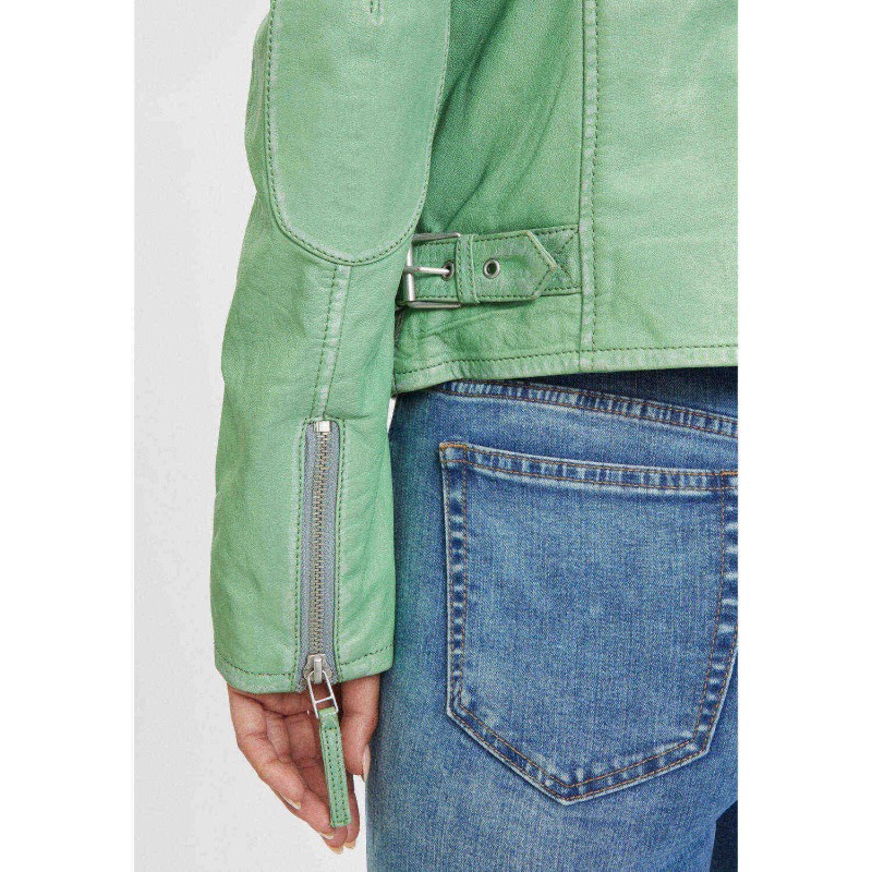 Geaca de Piele Dama Gipsy Verde Faiza – Geci de Piele