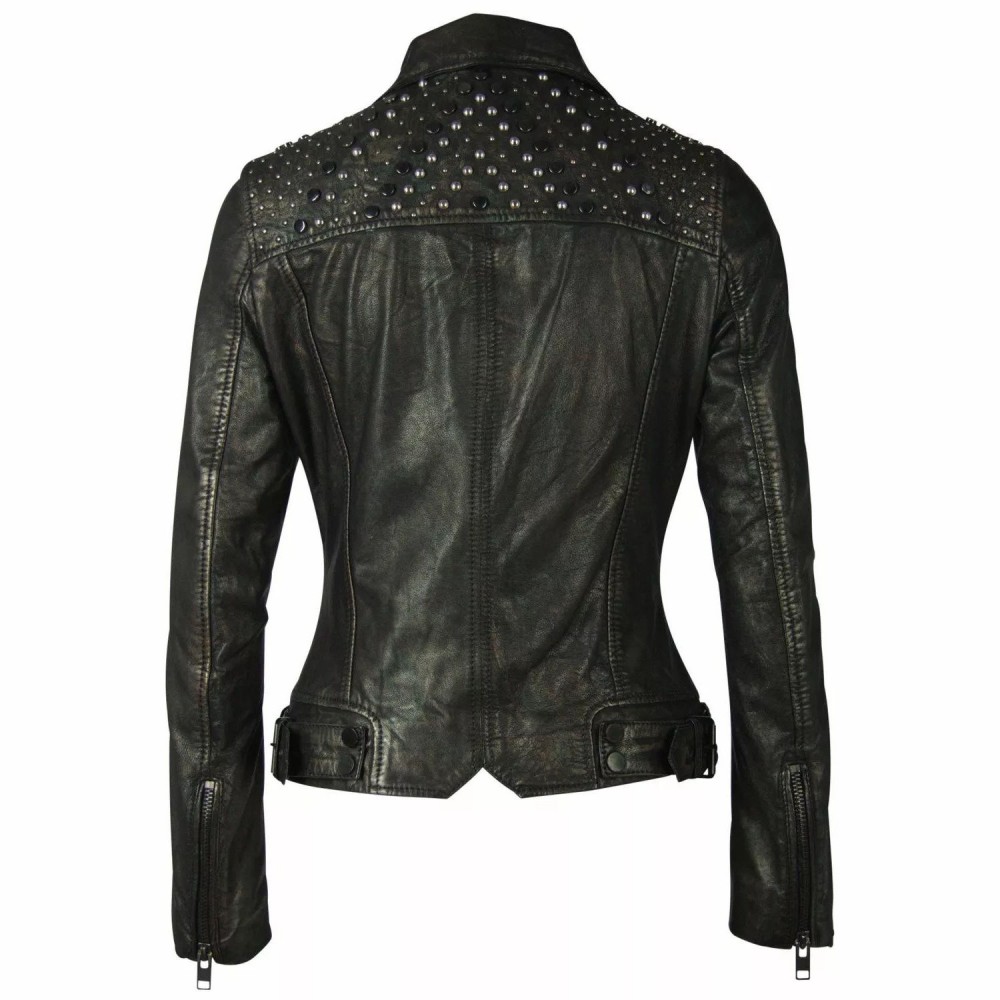 Geaca de Piele Dama Gipsy Negru Metalic G2GLania SF LAMEV Geaca de Piele Dama Gipsy Negru Metalic G2GLania SF LAMEV - readytowear.ro