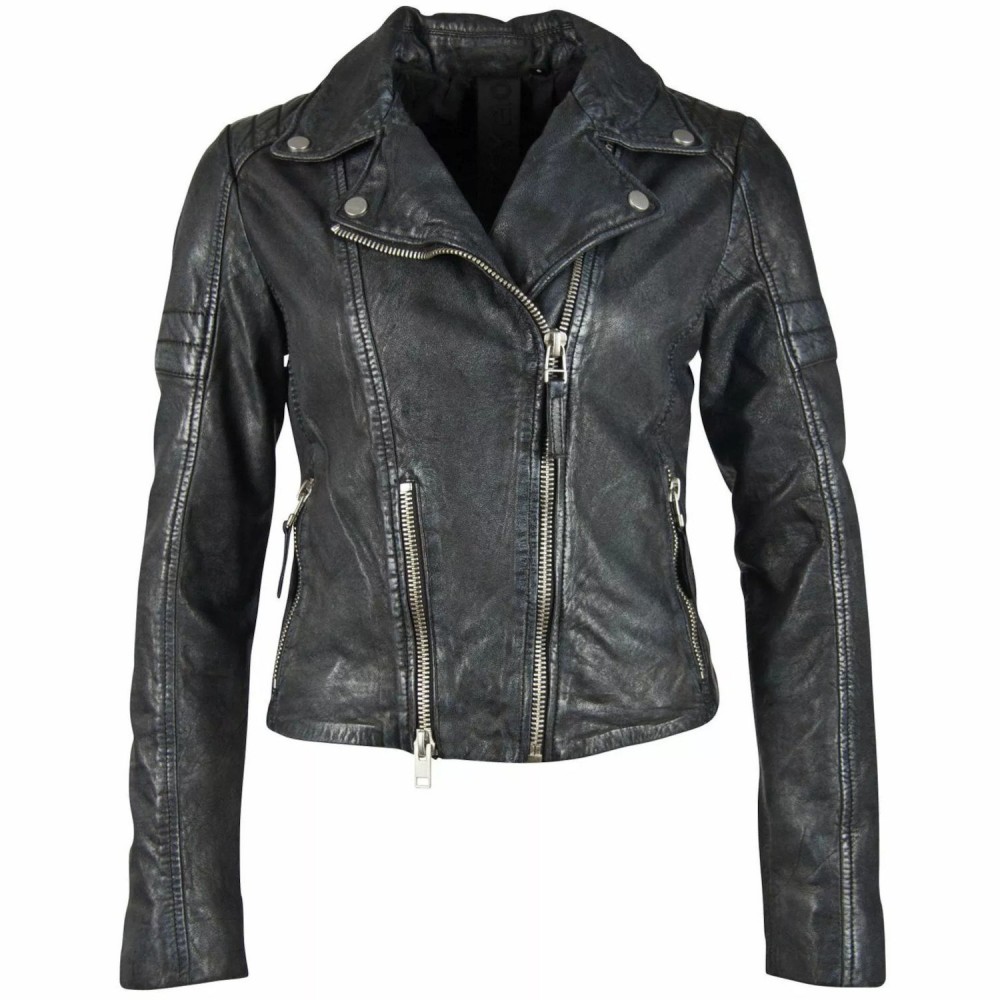 Geaca de Piele Dama Gipsy Negru/Gri G2GShalin SF LACOV Geaca de Piele Dama Gipsy Negru/Gri G2GShalin SF LACOV - readytowear.ro