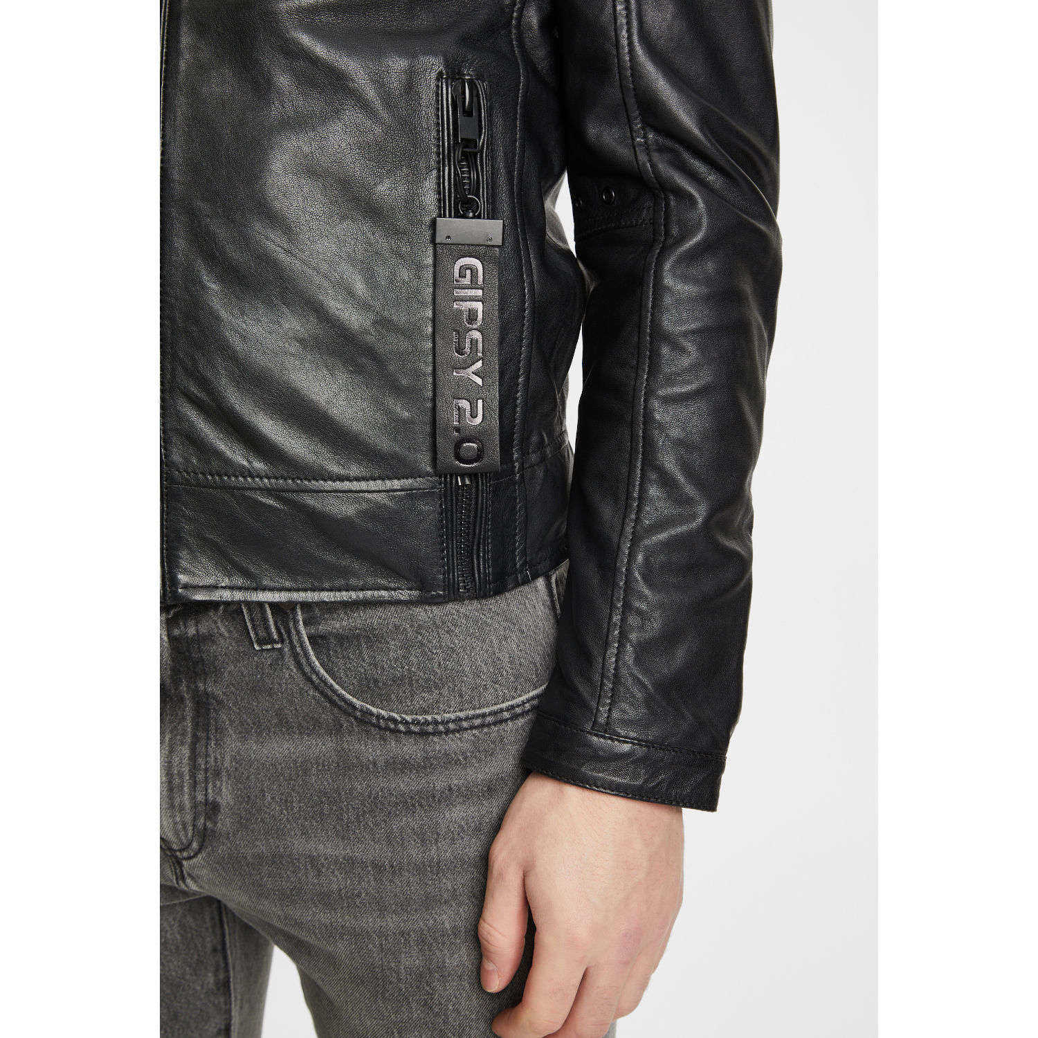 Geaca de Piele Barbati Gipsy Neagra G2MAbe – IMBRACAMINTE
