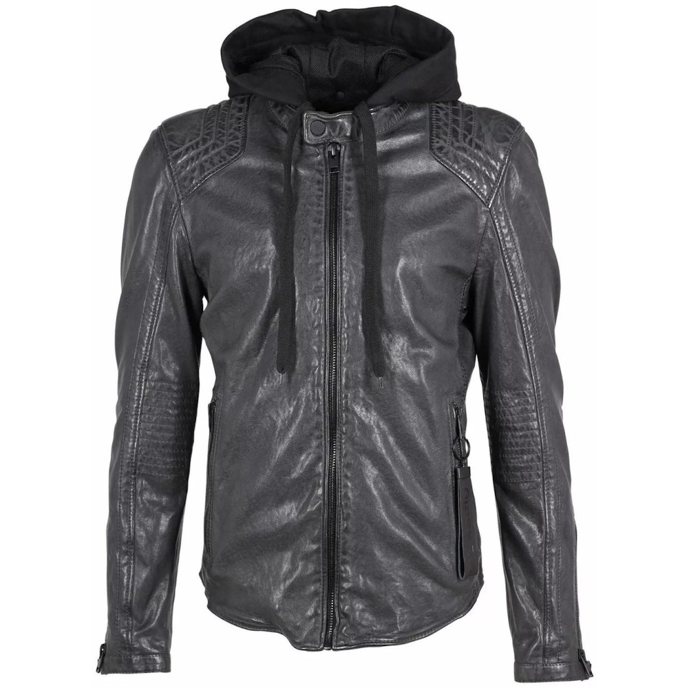 Geaca de Piele Barbati Gipsy Antracit G2MAiden SF LAJORV – IMBRACAMINTE