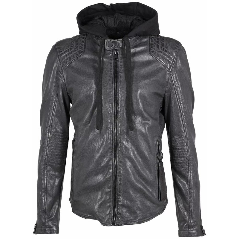 Geaca de Piele Barbati Gipsy Antracit G2MAiden SF LAJORV – IMBRACAMINTE