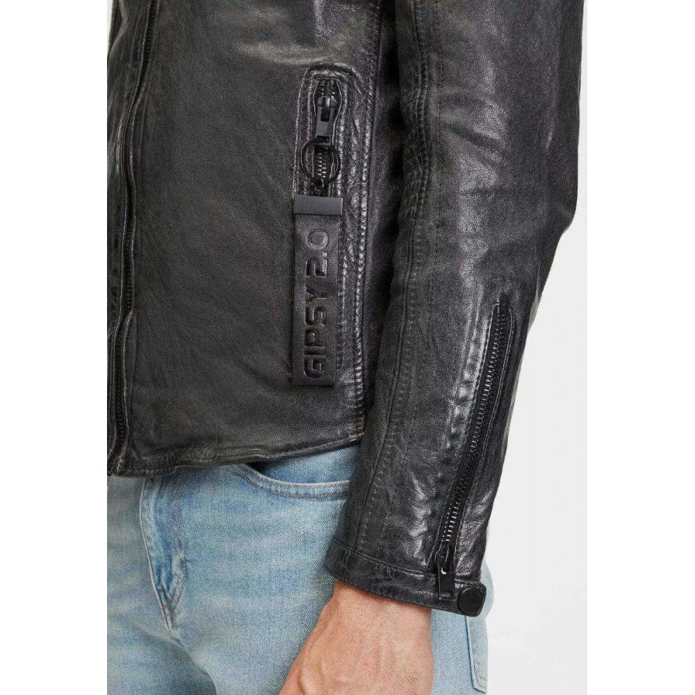 Geaca de Piele Barbati Gipsy Antracit G2MAiden SF LAJORV Geaca de Piele Barbati Gipsy Antracit G2MAiden SF LAJORV - readytowear.ro