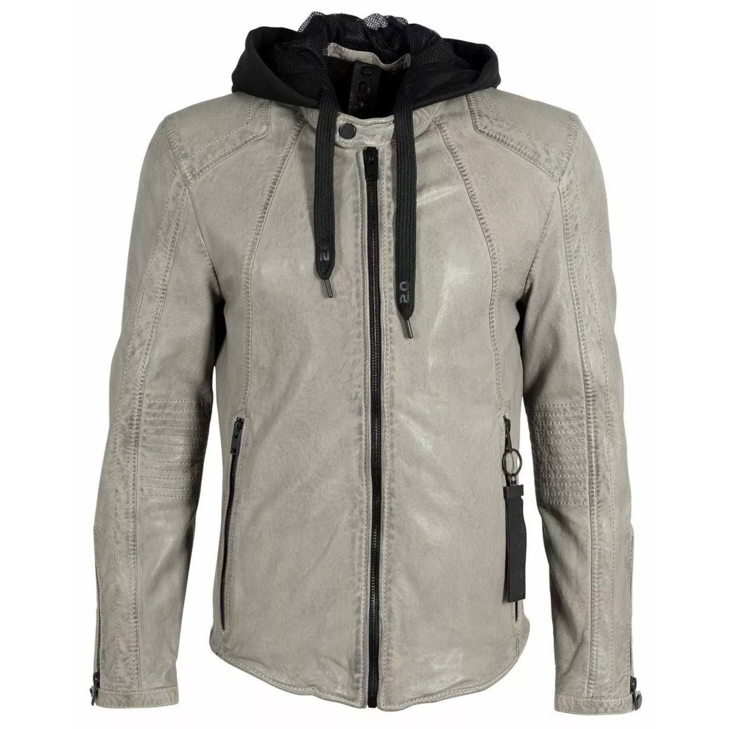 Geaca de Piele Barbati Gipsy Gri Deschis G2MAidon – IMBRACAMINTE